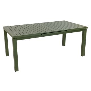 Jardiline Table de jardin extensible en aluminium Santorin coloris kaki 8/10 personnes