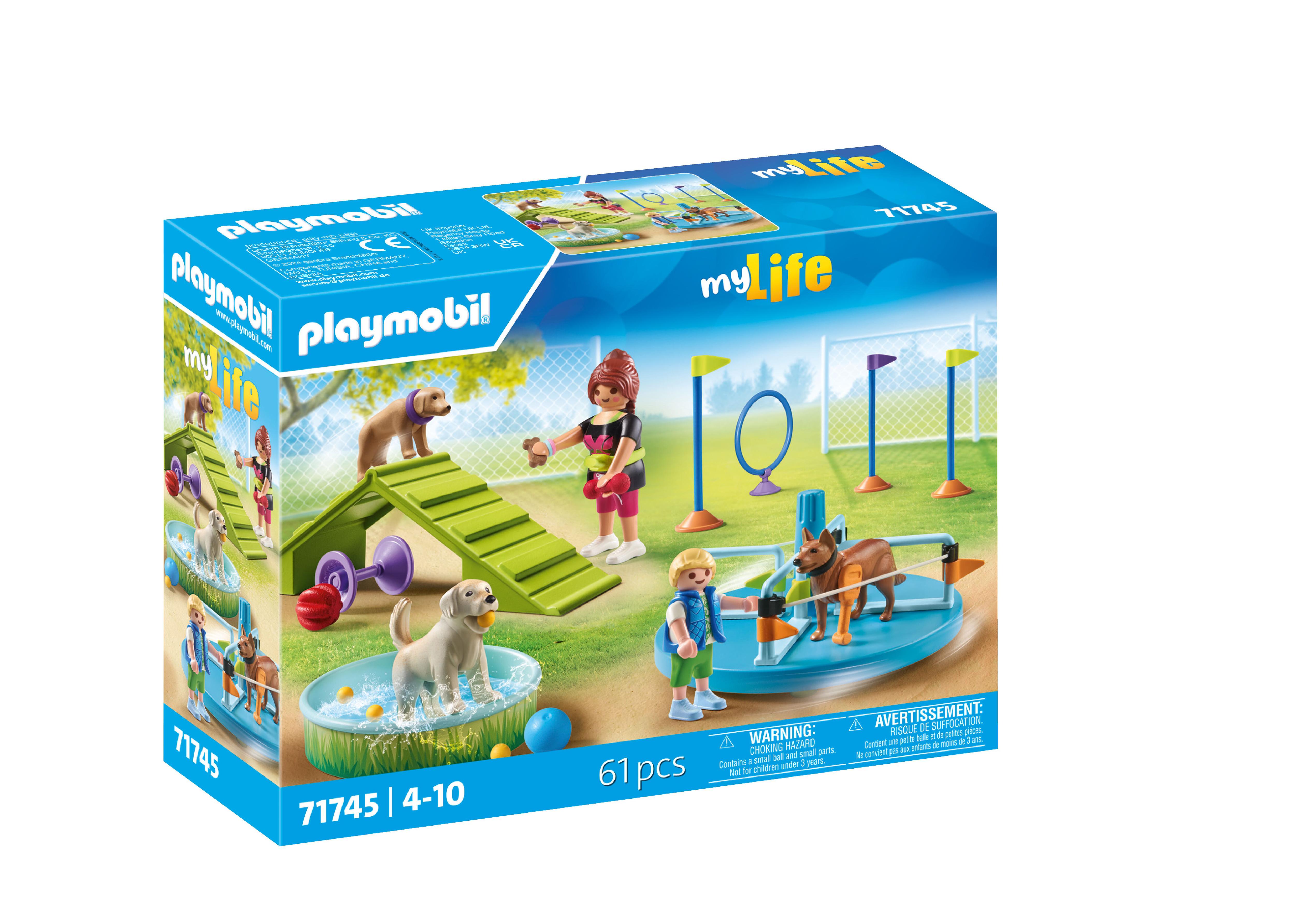 Aire de jeux pour chiens et personnages