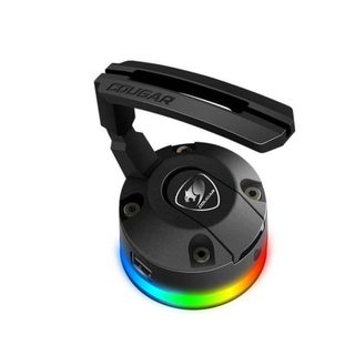 BUNKERRGB - SUPPORT CORDON SOURIS COUGAR BUNKER RGB AVEC VENTOUSE NOIR