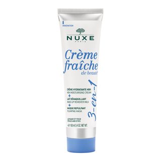 Nuxe Crème fraîche de beauté 3-en-1 crème Hydratante 48h, lait démaquillant et masque repulpant 100ml