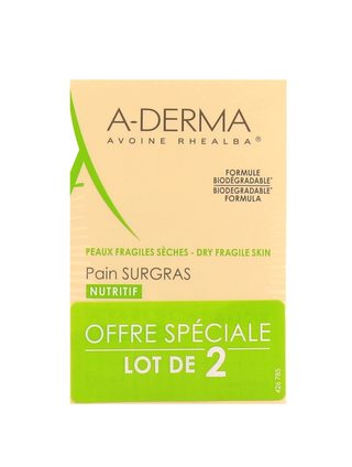 A-Derma Pain surgras nettoyant nutritif lot 2x100g