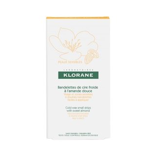 Bandelettes de cire froide à l'Amande douce - Visage et zones sensibles 6 pièces