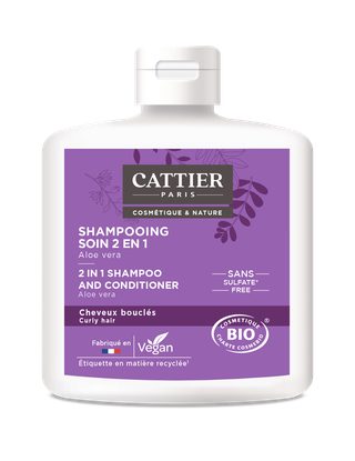 Cattier Shampooing Soin 2en1 Cheveux Bouclé - Sans Sulfates - 250ml Bio