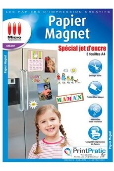 Papier Magnétique spécial Jet d'encre - A4 - 3 Feuilles