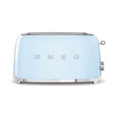 Smeg Grille pain 4 tranches - Bleu Azur - TSF02PBEU - 6 niveaux de dorage - Centrage automatique