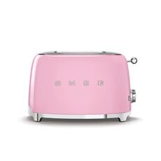 Smeg Grille-pain TSF01PKEU - 2 fentes extra-large - Tiroir ramasse-miettes amovible