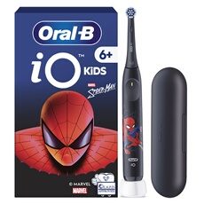 Oral-B iO Kids Spider-Man Brosse à dents électrique, 1 tête de brosse, 1 étui de voyage