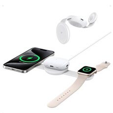 Station de sans fil MagGo 3 en 1 15 W Blanc