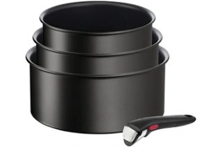 Tefal Lot de 3 casseroles 16 cm, 18 cm, 20 cm + poignée - Ingenio Eco Resist