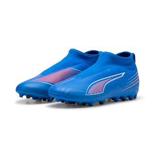 PUMA Chaussure de football sans lacets ULTRA 6 MATCH+ MG Enfant et Adolescent, Accessoires, Bleu, 37.5