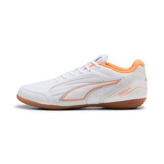 PUMA Chaussures de futsal TRUCO IV Enfant et Adolescent, Chaussures, Blanc, 34.5