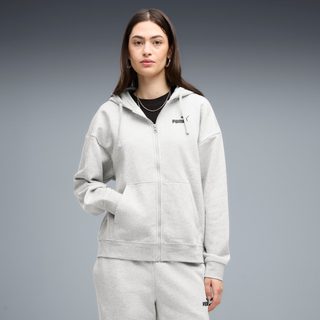 Puma Pull-over femme ESS Small No. 1 Logo Comfort Hoodie Full-Zip FL Gris (S) pour femme