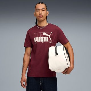 PUMA T-shirt à motif logo N° 1 Homme, Vêtements, Rouge, S