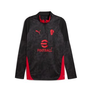 PUMA Haut d'entraînement à col zippé 25/26 AC Milan Homme, Accessoires, Noir, L