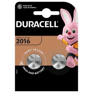 Duracell Pack 2 Piles Bouton Lithium CR 2016 3V