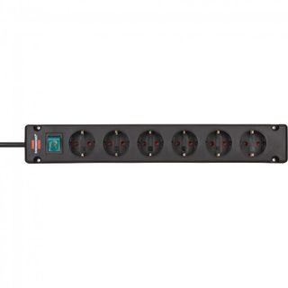 Brennenstuhl Bremounta Multiprise 6 prises avec interrupteur et option de montage 3 m Noir
