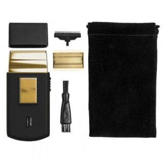 Rasoir Visage Wahl Travel Shave Gold Edition Sans Fil 45min Sec 1 Grille Tondeuse