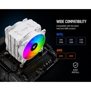 tempest Cooler 4Pipes Ventilateur CPU RGB 2x120mm