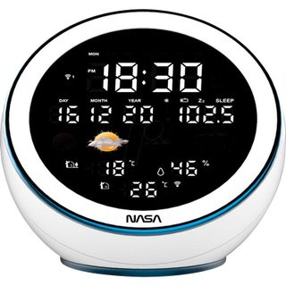 Station météo NASA WSP1500 avec haut-parleur Bluetooth blanc