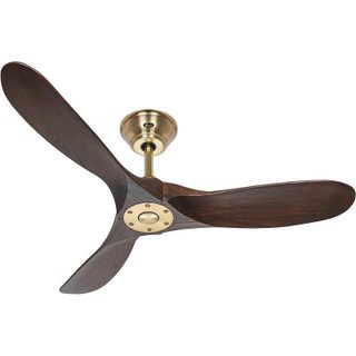 Ventilateur de plafond CasaFan 312276 Eco Genuino 122 cm lumière télécommande noyer laiton