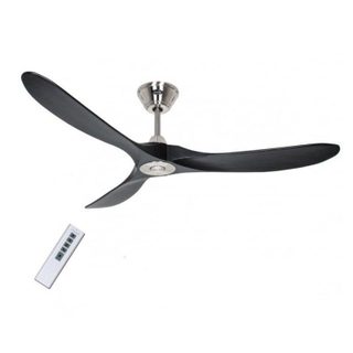 Ventilateur de plafond CasaFan 315225 Eco Genuino 152 cm 3 pales bois noir DC télécommande