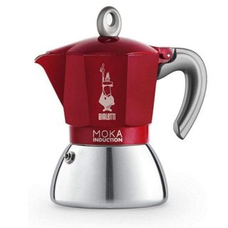 Cafetière italienne Bialetti Moka Induktion 0,28 L 6 Tasses Rouge Acier inoxydable