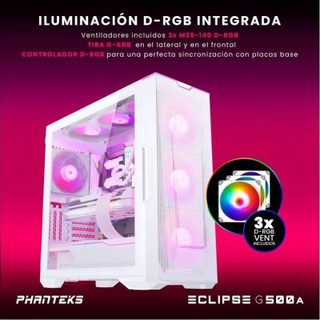 phanteks Mid Tower Phanteks Eclipse G500A DRGB Cristal Templado