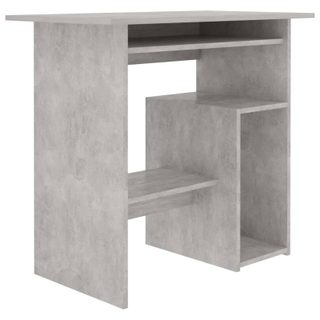 Vidaxl bureau en contreplaqué gris béton 80x45x74 Cm