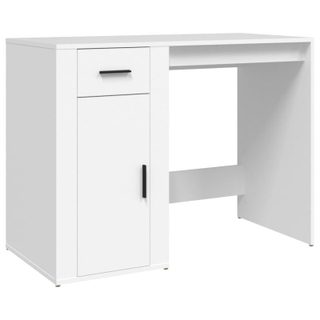 Vidaxl Bureau Contreplaqué Blanc 100x49x75 Cm