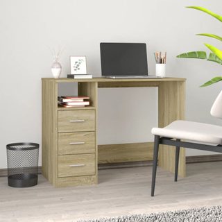 Vidaxl tiroirs de bureau contreplaqué Sonoma 102x50x76 Cm
