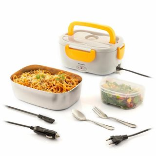 Innovagoods Lunffi Boîte à lunch électrique portable pour bureau et voiture 1,5 L 60 W Jaune