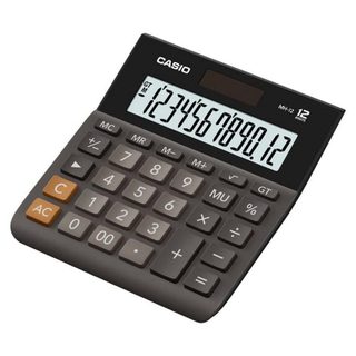 Casio MH-12-BK Calculatrice de bureau avec écran extra large à 12 chiffres, noir
