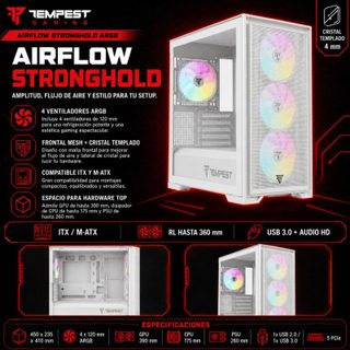 tempest Airflow Stronghold ARGB M-ATX