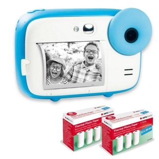 Cámara Instantánea Agfaphoto Realikids Flash Filtres Selfie LCD Bleu