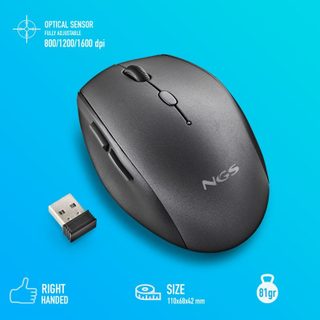 NGS BEE souris Droitier RF sans fil Optique 1600 DPI