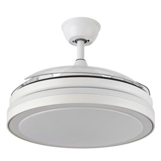 Fabrilamp Esparta DC Ventilateur de Plafond 3 Pales, Contrôle et Minuterie 72W 6120LM Blanc