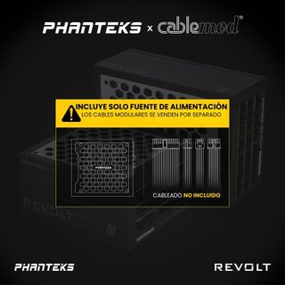 phanteks Revolt 1600W 80 Plus Platinum Modulaire