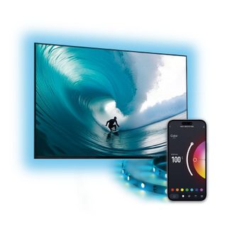 Ksix Smartled Strip pour TV découpable 480 Lm App Compatible Alexa Google Home Siri Rgb jusqu'à 70" 2m
