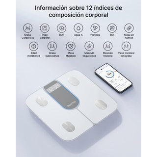 Balance Impédancemètre Renpho Elis 1C Jusqu'à 182,5 kg 13 Indices Bluetooth Wi-Fi