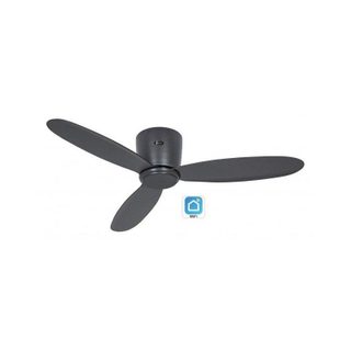 Ventilateur de plafond CasaFan 311284w Eco Plano II 112cm noir Wi-Fi DC