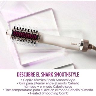 Brosse Soufflante Shark SmoothStyle HT202EU 900W Céramique 3 Températures Blanc