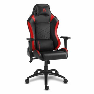 Alpha Gamer AGATENA-BK-RED Siège pour jeu vidéo Siège de jeu sur PC Siège rembourré Noir, Rouge