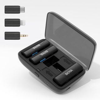 Boya BOYALINK Système de microphone à revers sans fil USB-C Lightning et connecteur Trs 3,5 mm