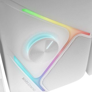 Mars Gaming Ms-h21, haut-parleurs de jeu RVB 2.1 et caisson de basses 35 W, pilotes inversés Surround 3D,