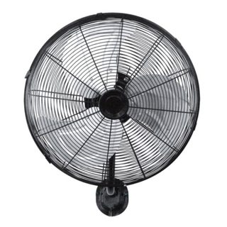 Ventilateur Mural IluminaShop 120W 3 Vitesses Métal Aluminium Tête Oscillante Noir/Argent