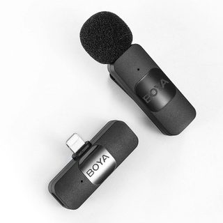 Boya BY-V1 Système de microphone cravate sans fil avec connecteur Lightning iOS