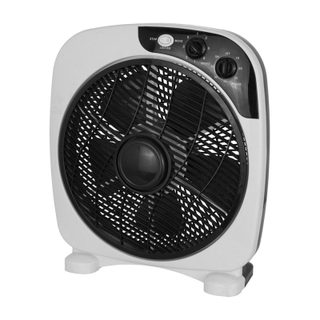 Ventilateur de Table IluminaShop 349583 45W 5 Pales 3 Vitesses Minuterie Silencieux Blanc/Noir