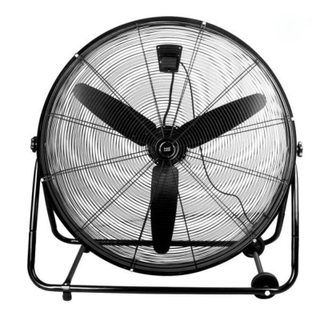 Ventilateur de Sol Industriel IluminaShop 309523 360W 3 Vitesses Tête Orientable Roues
