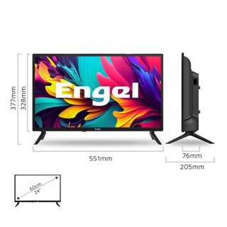 TV Engel LED LE2466T2 24" HD Ready 60Hz Dolby Audio Tuner Triple