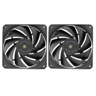 Mars Gaming MF-NCLX2 Kit 2 Ventilateurs Ultra-silencieux Conception FDB 120mm Pales PWM Hybrides
